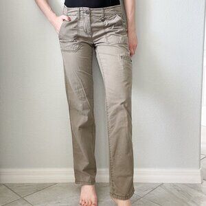 GAP Green Mid-Rise Straight Leg Chinos